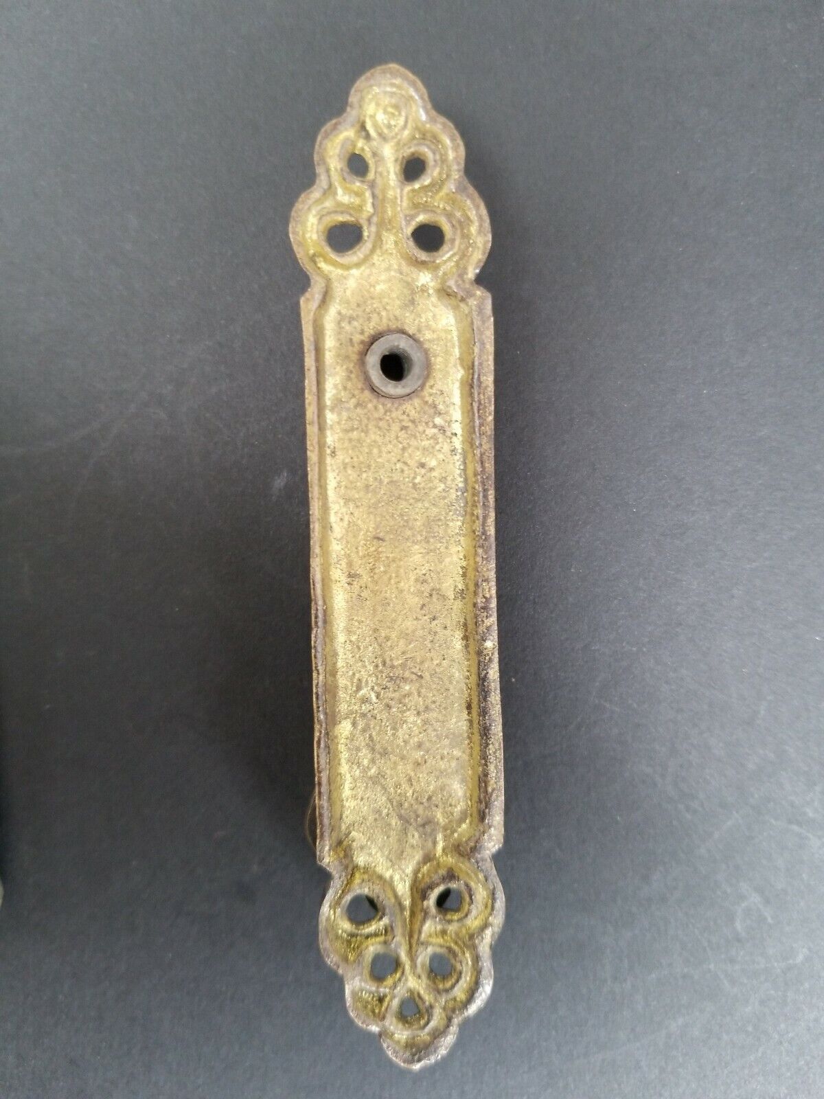 2 Antique Style Vertical Brass Ornate Pendant Drop Pull Handles 4-1/4"long #Z38