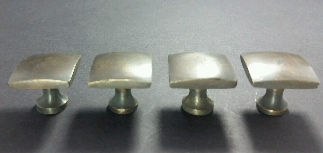 4 Square Mission Modern Simple Knobs Pulls Handles Solid Brass 7/8" #K8