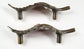 2 x brass detailed Organic Leaf Shape cabinet drawer pull handles 5-3/4" #P25