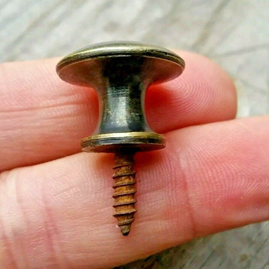 6 vtg. Antique style Solid Brass Stacking Barrister Bookcase 3/4" Knob pull #K1