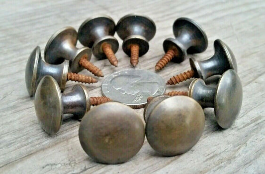 10 Solid Brass Stacking Barrister Bookcase Hoosier 3/4" Knobs handles pulls #K1