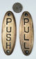 PUSH sign and PULL sign Door sign Bell Store Art Deco Solid Brass 4" #F10