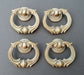 4 Ornate Handles Pulls w Detailed Drop Ring Antique Vintage Style 1-3/4" #H10