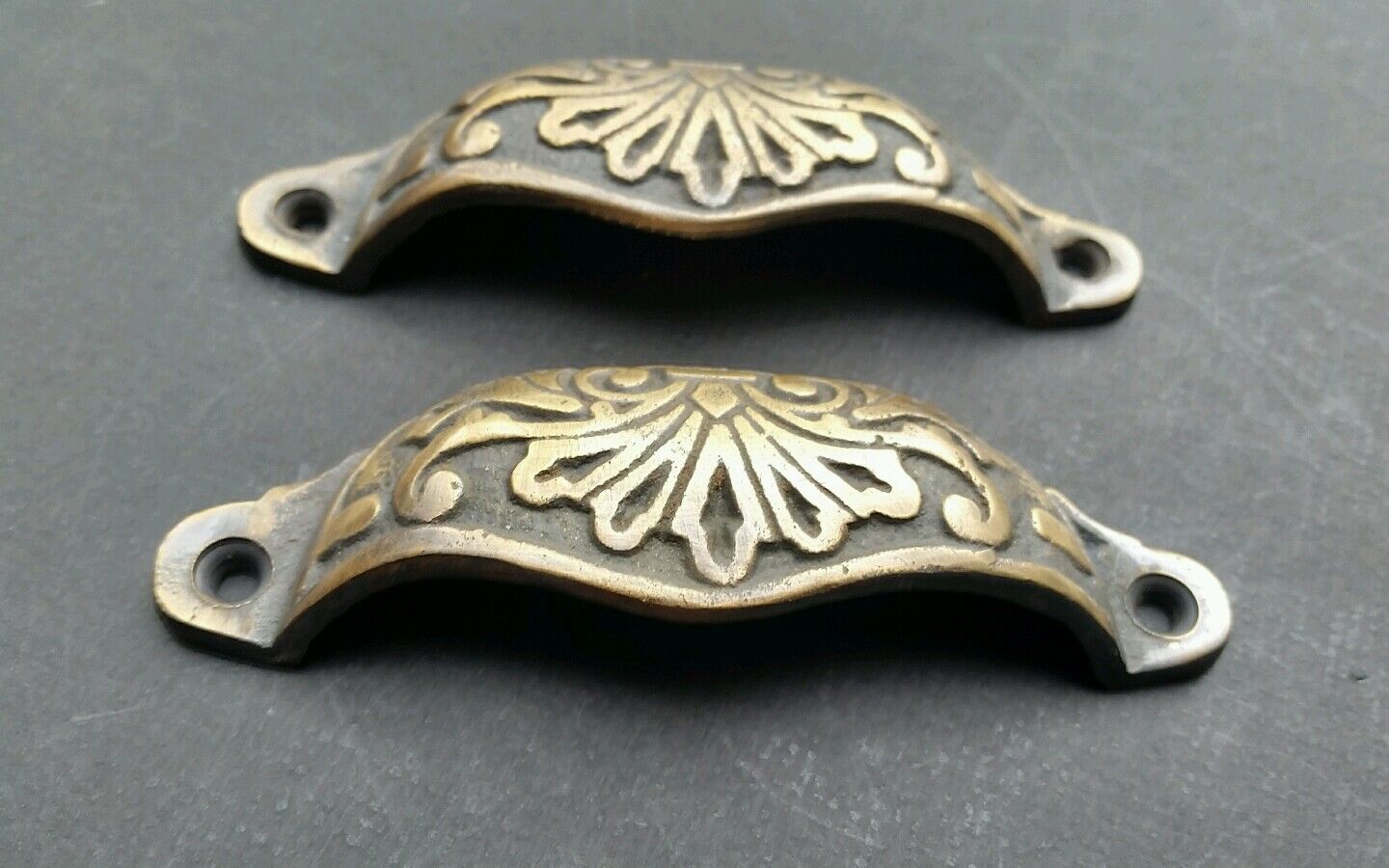1 Ornate Apothecary Cabinet Drawer Cup Pull Handles Victorian Style 3-1/2"c  #A1