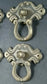 2 x  Ornate Victorian Antique Style Brass Ring Pull Handles 2-1/8" #H16