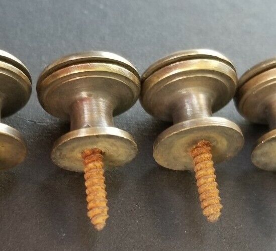 6 Solid Brass Stacking Barrister Bookcase 5/8"dia Knobs drawer Pulls #K26