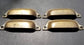 4 Antique Vintage Style Brass File Cabinet, Bin Pull Cup Handles 3-3/8" ctr #A19