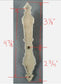 2 Lg.Ornate Vertical Teardrop Brass Handle Drawer Pulls 5 7/8" #H18