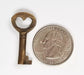 10 Unique Small Antique Vintage Style Brass HEART LOVE Keys Jewelry part. #L6