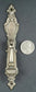 2 Lg.Ornate Vertical Teardrop Brass Handle Drawer Pulls 5 7/8" #H18