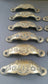 10 Apothecary Drawer Cup Bin Pulls Brass Handles Ant. Vict. Style approx 3" #A2