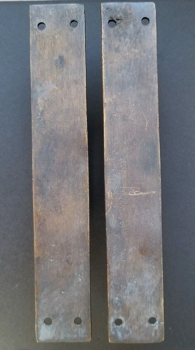 2 Antique Style Solid Brass Large Gate Cabinet Trunk Chest Handles 6-3/8"w #P18