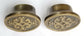 2 Antique Style Ornate Solid Brass Oval Knobs Pulls Cabinet Dresser w bolts #Z14
