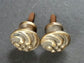 Pair (2) Sm.solid Brass Floral Stacking Barrister Bookcase 5/8" Knobs Pulls #K14