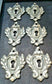 6 vintage antique eschutcheons ornate large size 2 1/4" jewelry component #E1