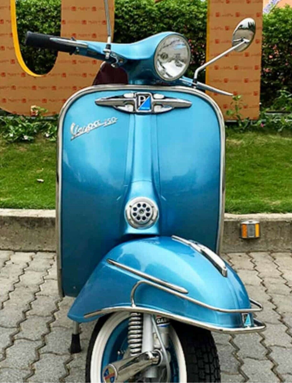 Vintage Style Vespa Piaggio Scooter Legshield Badge Emblem Retro Italian