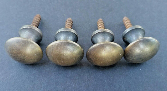 4 Solid Brass Barrister Bookcase 5/8" Round Knobs Handles Stacking Bookcase #K2