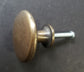 2 x Solid Brass Cabinet Cupboard Drawer Round Knobs Pull Handle 1-3/8" dia. #K27