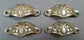 4 Ant. Vict.Style Brass Apothecary Cabinet Pull Handles 2-3/8"ctr. Oak Leaf #A3