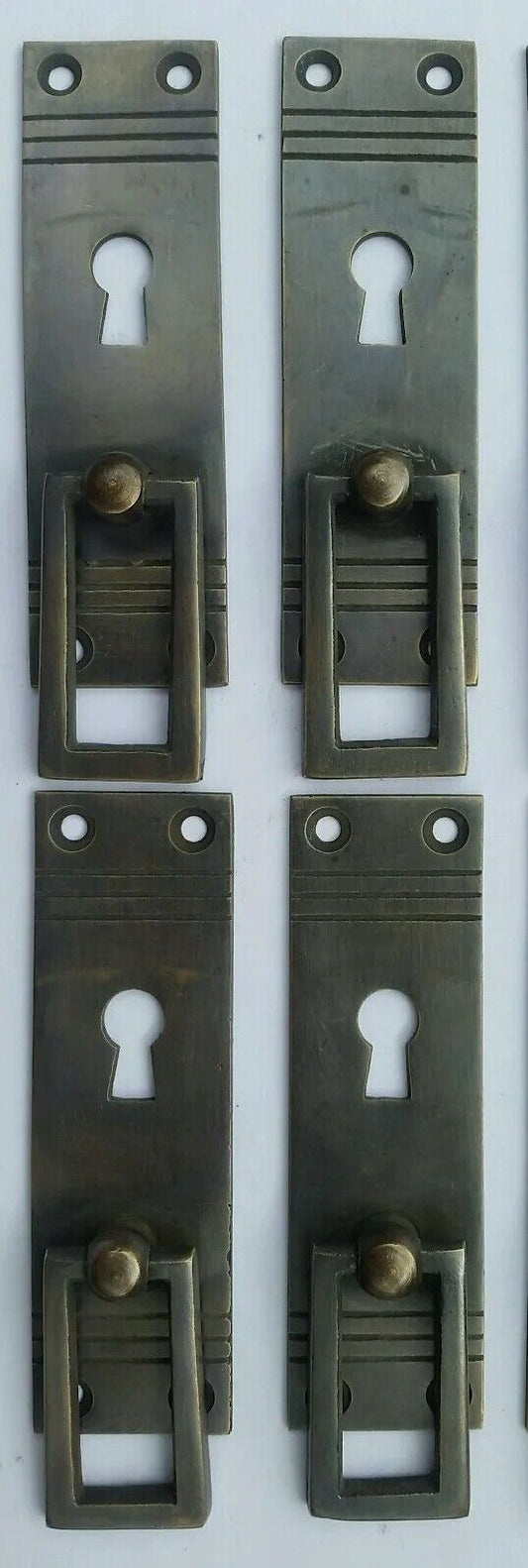 4 x Arts and Crafts Mission Brass Handle Pull antique style 3 7/8" #H31