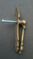 2 x Antique Style Vertical Brass Ornate Pendant Drop Pull Handles 3 1/4" #H7