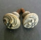 Pair (2) Sm.solid Brass Floral Stacking Barrister Bookcase 5/8" Knobs Pulls #K14