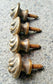 4 Sm solid Brass Floral ornate Stacking Barrister Bookcase 5/8" Knobs Pulls #K14