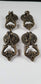 4 Teardrop Handles Pulls Ornate Victorian Antique Style 2" with 4 Bolts # H8