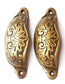 2 Ornate Apothecary Cabinet Drawer Cup Pull Handles Victorian Style 4 1/8" #A1