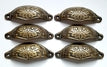 6 Ornate Apothecary Cabinet Drawer Cup Pull Handles Victorian Style 4 1/8" #A1
