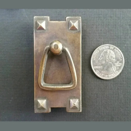 4 Arts and Crafts Mission style handles in solid brass #H25