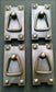 4 Arts and Crafts Mission style handles in solid brass #H25