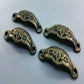 4 Apothecary Cabinet Drawer Bin Pull Handles 3-9/16" wide Solid Ornate Brass #A2