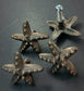 4 Starfish Knobs Handles Pulls , Solid Brass 2" Beach, Ocean, Seaside, Nautical #K9