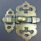 Ornate Antique Solid Brass Door Latch Lock Bolt Barn Gate Cabinet #X11