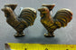 Set of 2 Rooster, Chicken Cabinet Drawer Door Knobs Pulls Solid Brass, Country #K13