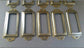 10 Antique brass vintage file cardholder label holders 3 1/2" x 1 5/16" #F4