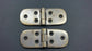 Pair of Small Brass Cabinet or Chest Surface/Butt, Antique Vintage style Hinges, oval ends 3"w #X18