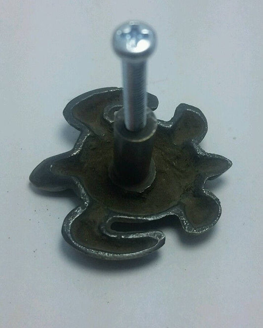 2 Sea Turtle Brass Knobs Ocean Beach Seaside Hardware 1 3/4" long #K10