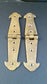 Salvage Antique Solid Brass Ornate Pair (2) Rustic Hinges Old Trunk Box , Cabinet Doors 6" long #X1