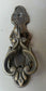 4 Antique Style Tear Drop Pendant Solid Bras Pulls w. Bolts vertical or Horizontal Backplate #H9