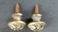 2 Solid Brass SMALL Floral Embossed Stacking Barrister Bookcase 5/8"dia Knobs drawer Pulls #K14
