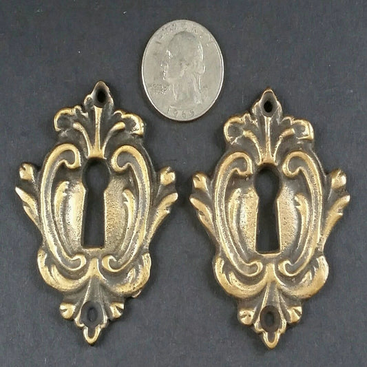 Antique Style French Escutcheons Key Hole Covers E9