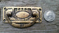 2 Solid Brass Arts and Crafts style drawer pull handles hardware #H33