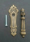 4 Antique Vintage Style Brass Ornate Pull Handles 3 1/4" long Victorian Teardrop #H7