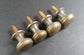 4 Solid Brass SMALL round knobs, Stacking Barrister Bookcase 1/2"dia Knobs drawer Pulls #K18
