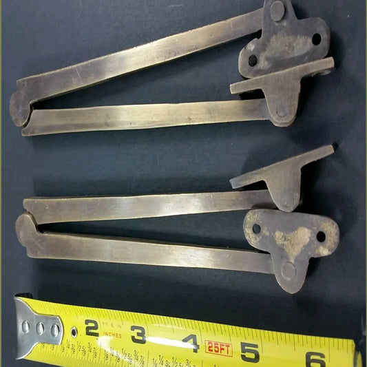 Salvage Antique Drop Front Desk Hinges or for Old Trunk Box Lid. Long 5 1/2" #X26