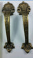 2 Solid Brass Antique Large Strong, Trunk, Door Handles 6-3/4" tall #P10