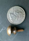 4 Antique Style VERY SMALL Style Barrister Bookcase Knobs Pulls 7/16" dia. Solid Tarnished Brass #K