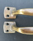 2 Large Solid Antique brass large strong file cabinet trunk handles 6 7/8" #P9